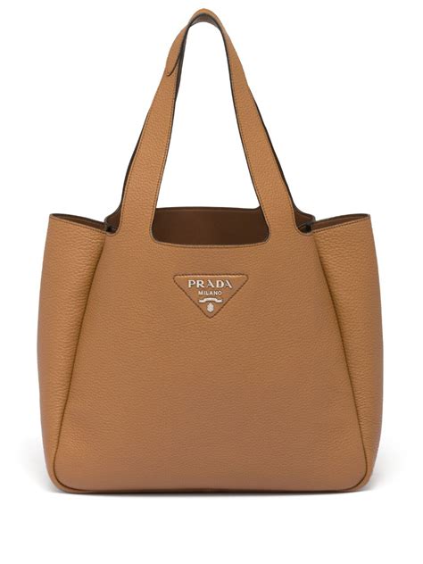 prada flou leather tote bag